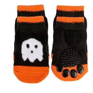 Halloween nwt Pet Xs / Small Black & Orange Ghost Socks
